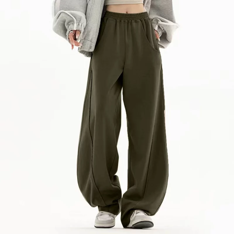 Women'S Straight Loose Sweatpants Wide Leg Dance Pants Korean Style High Waist Breathable Long Trousers Sweatpants Techwear - Image 3