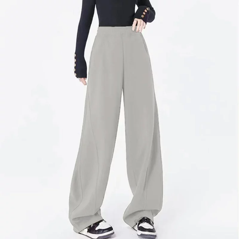 Women'S Straight Loose Sweatpants Wide Leg Dance Pants Korean Style High Waist Breathable Long Trousers Sweatpants Techwear - Image 9