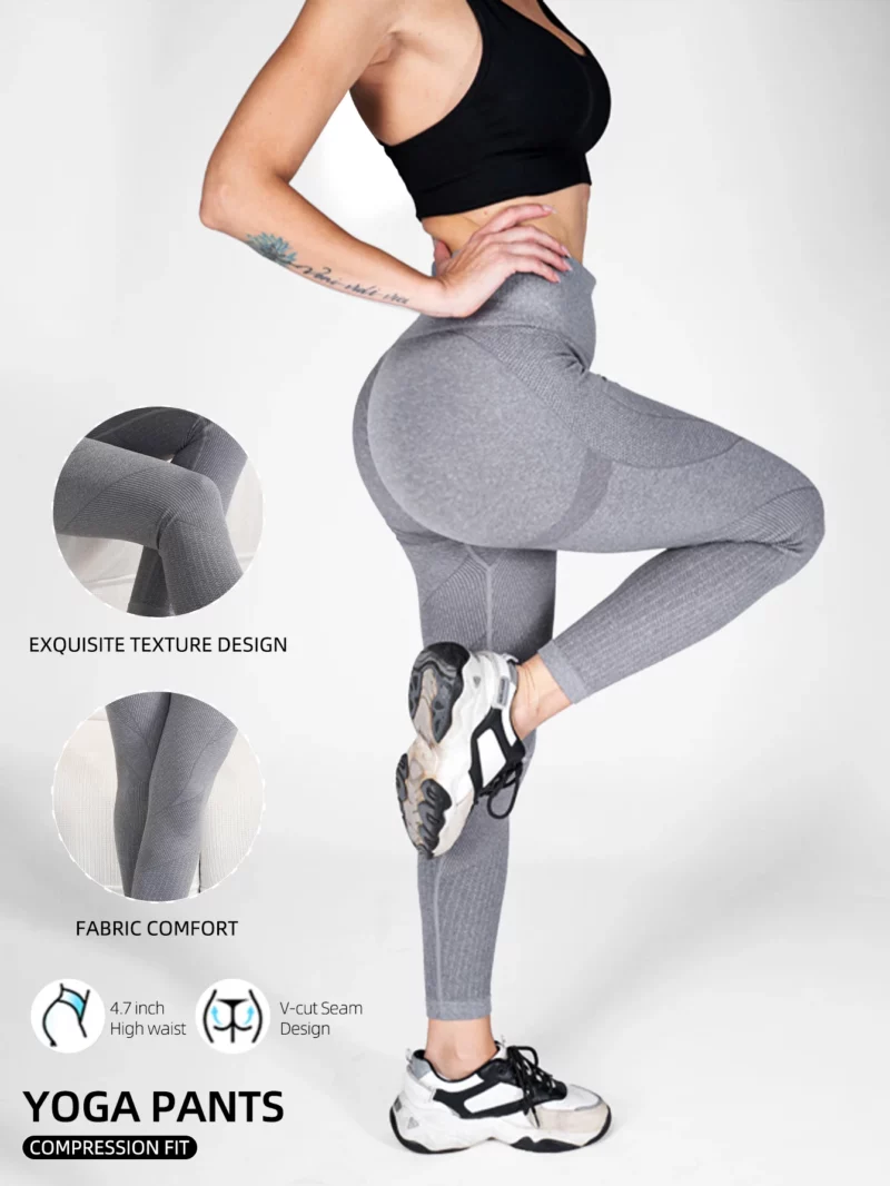 High Waisted Yoga Pants for Women - Tummy Control Workout Leggings with Pockets,4-Way Stretch Squat Proof Fabric |,Moisture Wick - Image 4