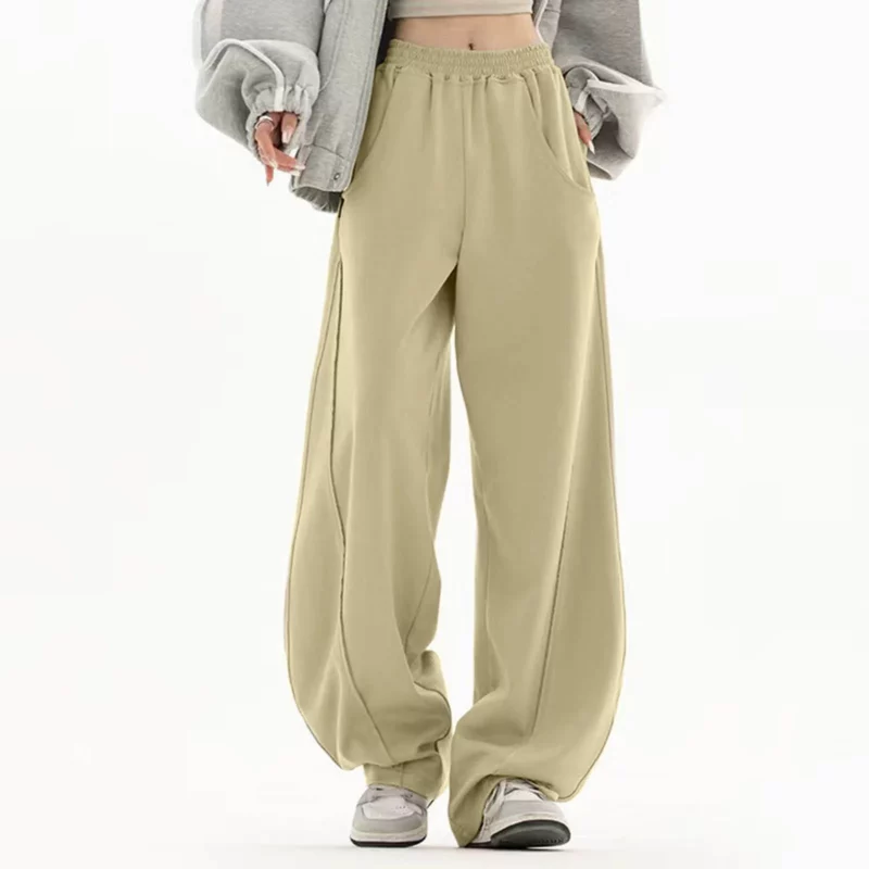 Women'S Straight Loose Sweatpants Wide Leg Dance Pants Korean Style High Waist Breathable Long Trousers Sweatpants Techwear - Image 6