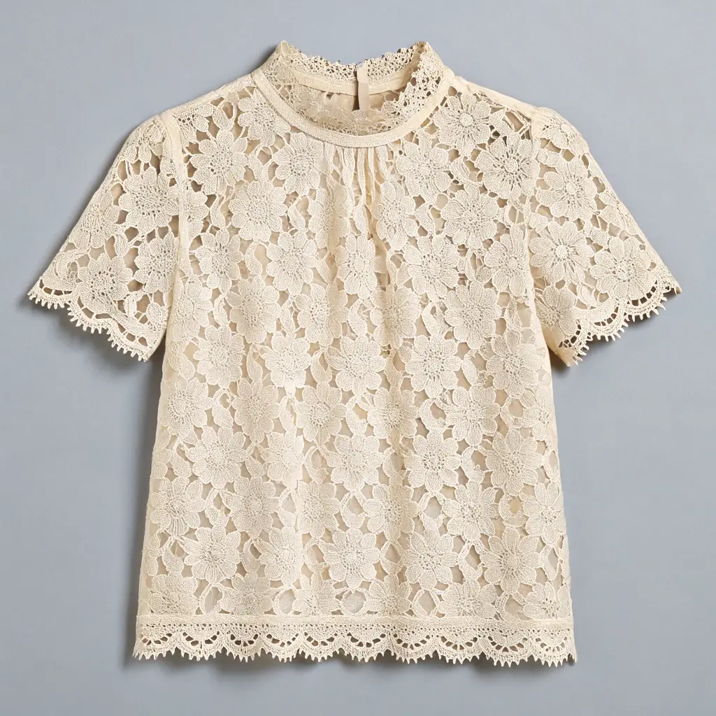 Lace Detail Shirt by Zara